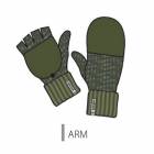 Dámské zimní rukavice Curl Mitten - ARM 