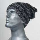 Dámská zimní čepice s bambulí Fade Long Beanie - BLK