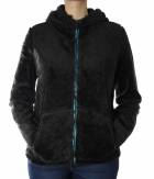 Dámská chlupatka PELUCHE HOODED WOMAN BLK