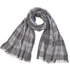 Pánská zimní šála CHECK  SCARF - BLK