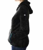 Dámská chlupatka - PELUCHE HOODED WOMAN BLK